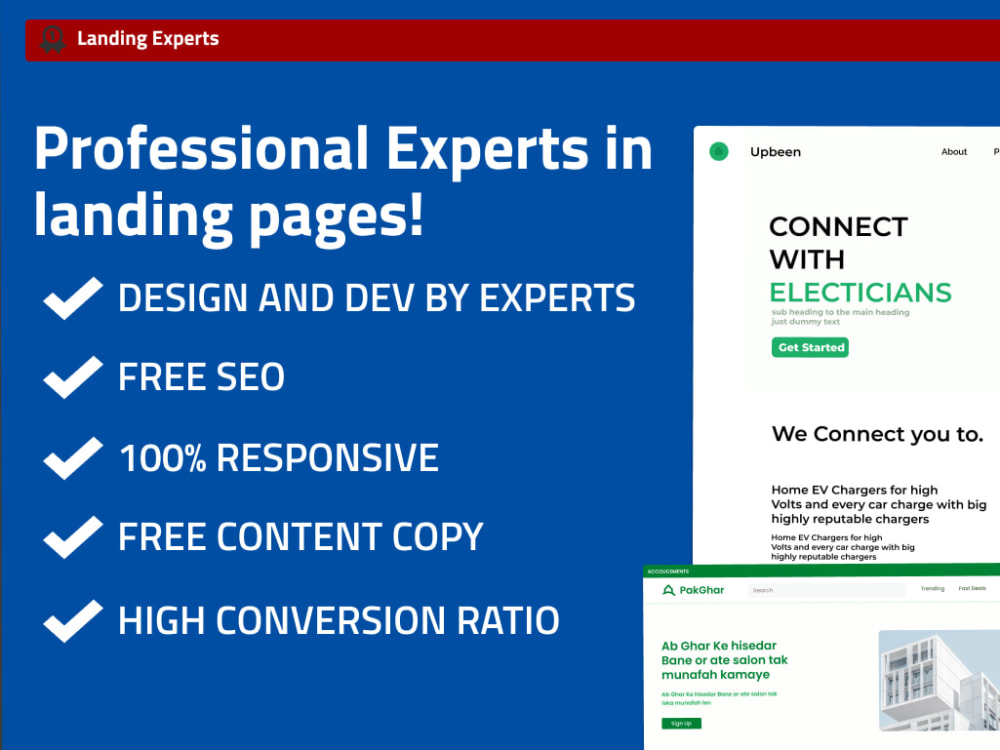Professionally designed and developed landing page using html and CSS ...