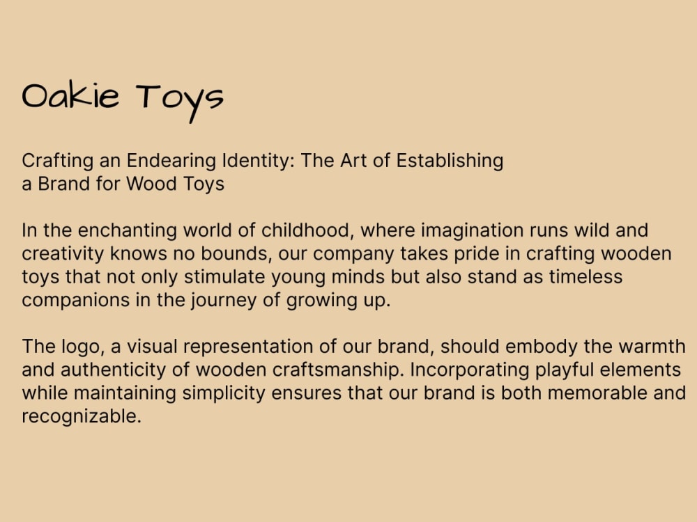 Logo design for woodentoys company. Upwork