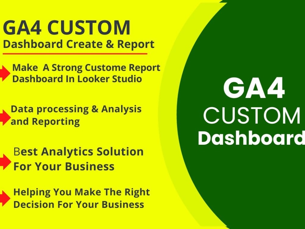 Your web analyst for ga4 custom dashboard create and standard ga4
