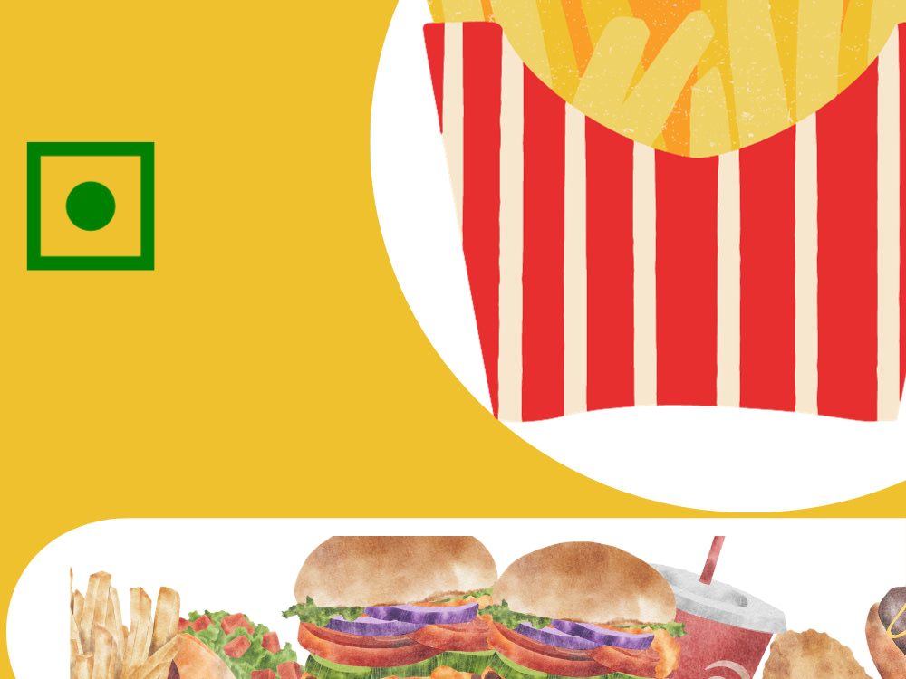 Attractive fast-food design to customer product design with product