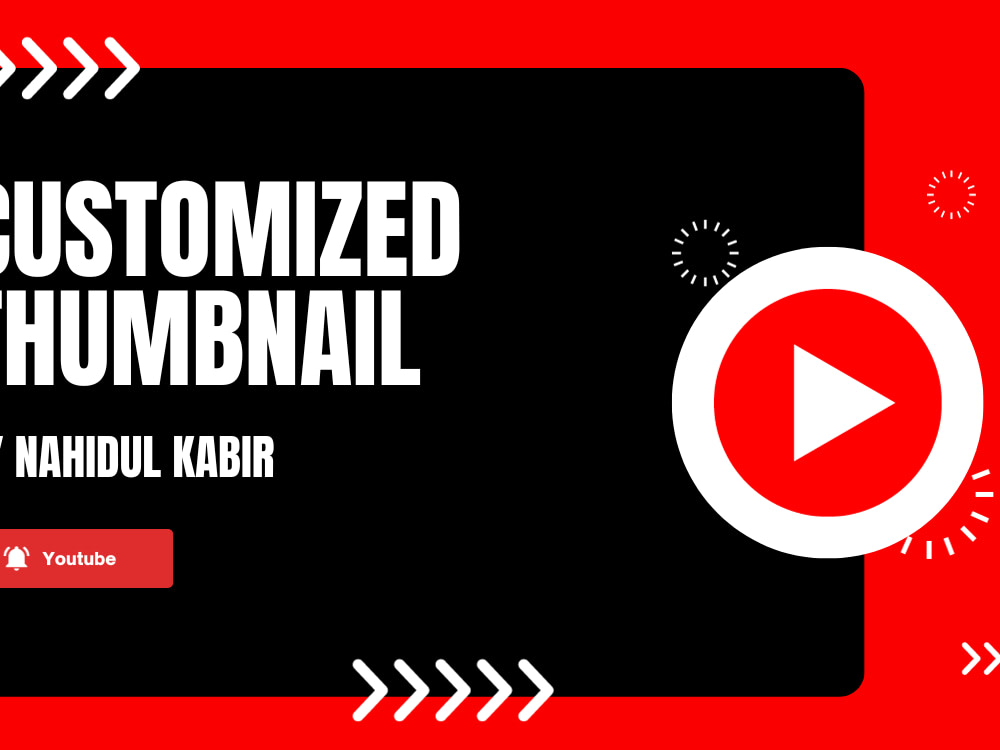 Thumbnail for your video on youtube, facebook, instagram in 6 hours