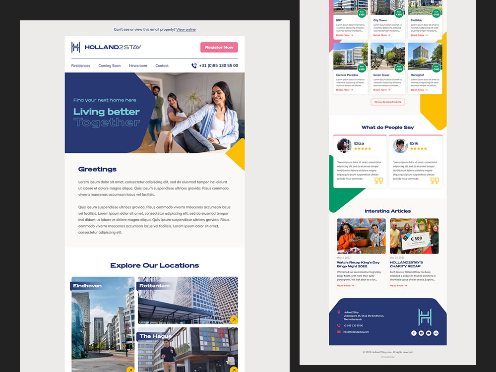 Graphic Design Email, Email Design Mailchip, HTML Email Design, ui ...