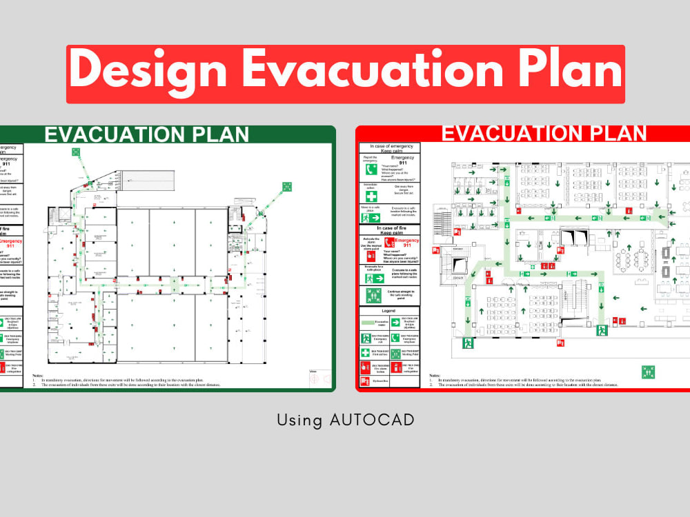 Design fire emergency evacuation plan professionally Upwork