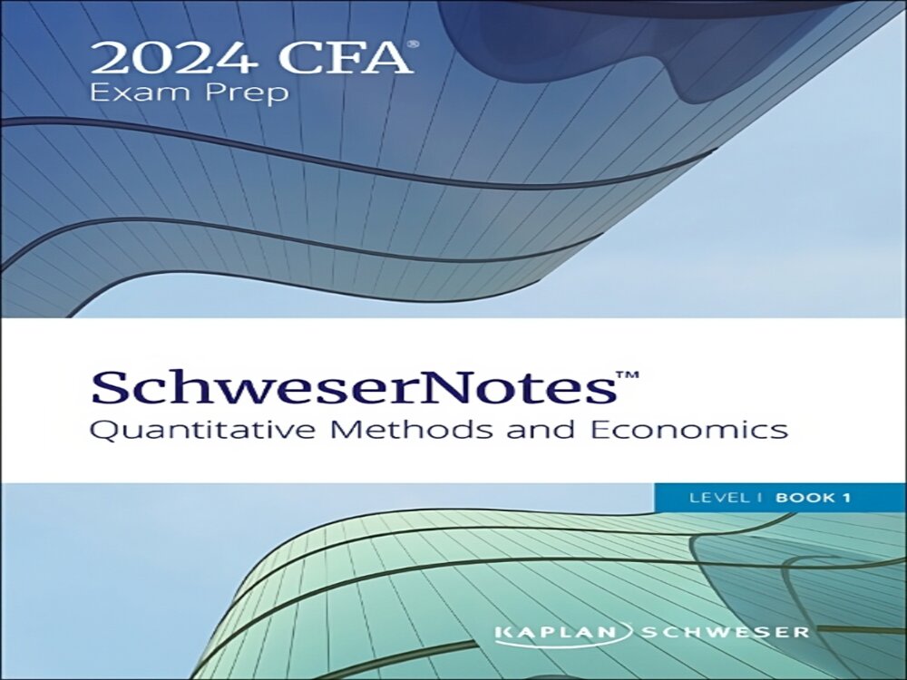 You will get CFA level 1 schweser study notes box set and Quicksheet 2024