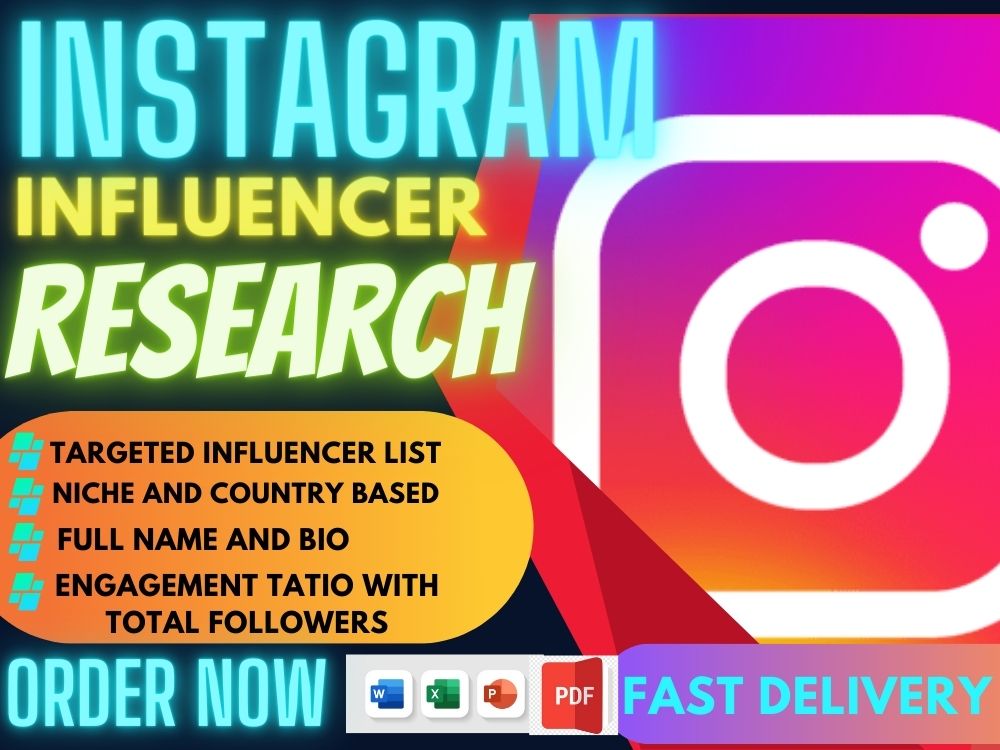 Instagram influencers list niche based Upwork