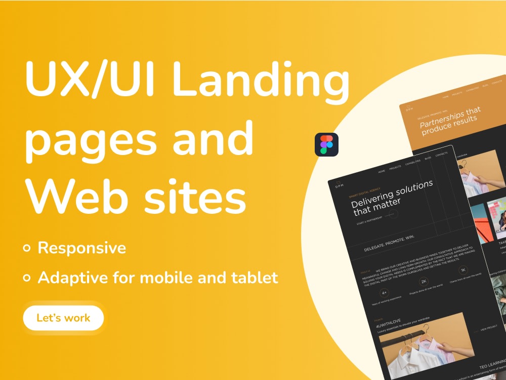 Professional UX/UI design for your Landing Page or Web site | Upwork