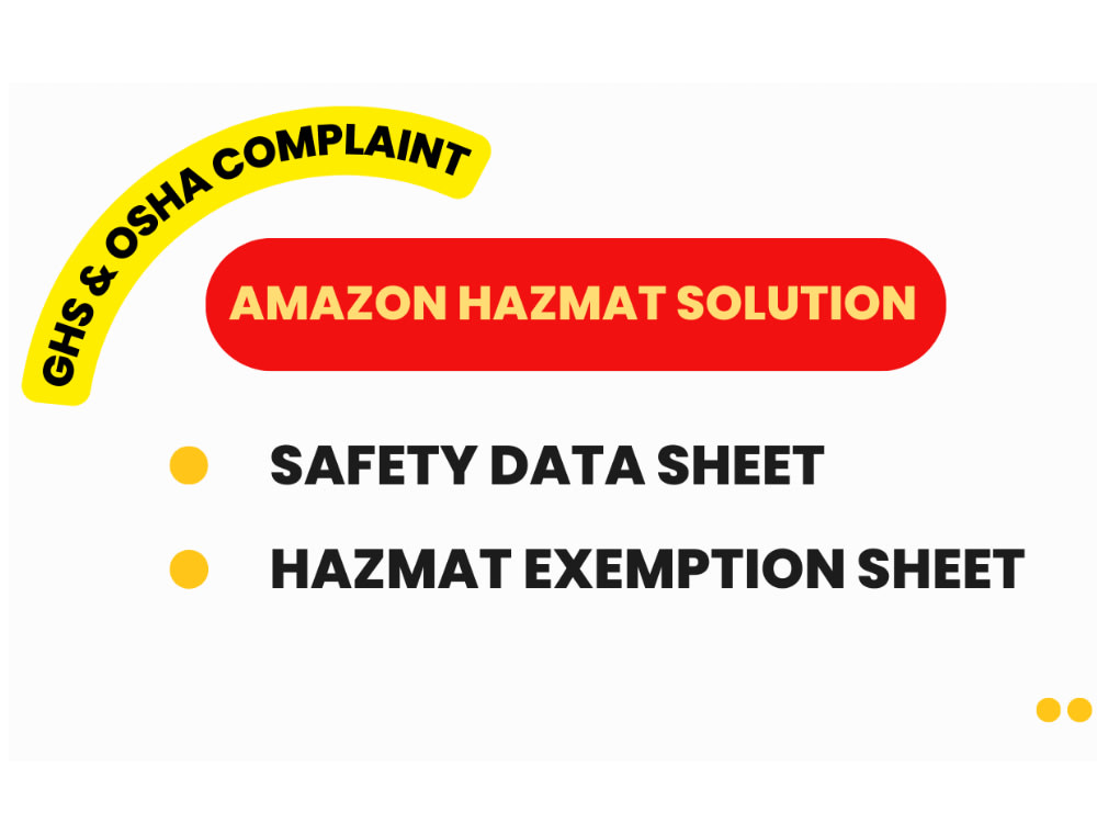 Amazon Hazmat Solution with Safety Data Sheet or Hazmat Exemption