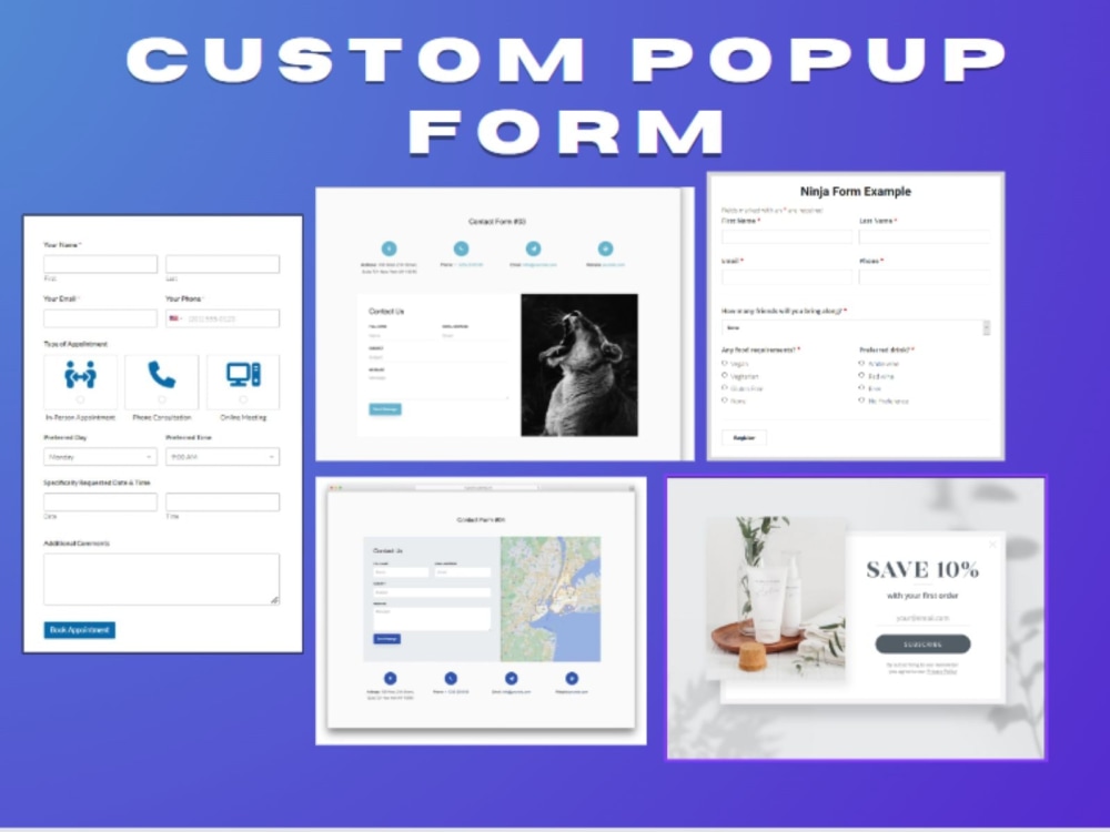 WordPress form, pop up form, contact form, popup, email template | Upwork