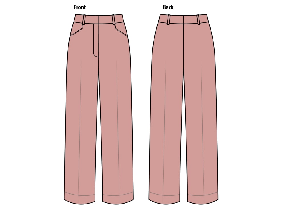 A front and back Fashion Technical Drawing | Upwork