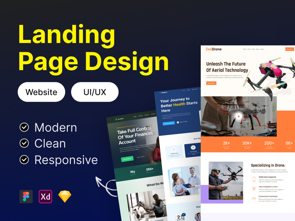 Ui ux website design in figma, landing page ui ux web design | Upwork