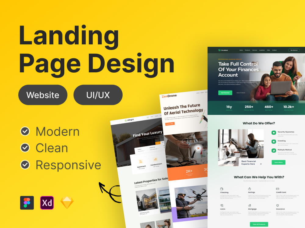Ui ux website design in figma, landing page ui ux web design | Upwork