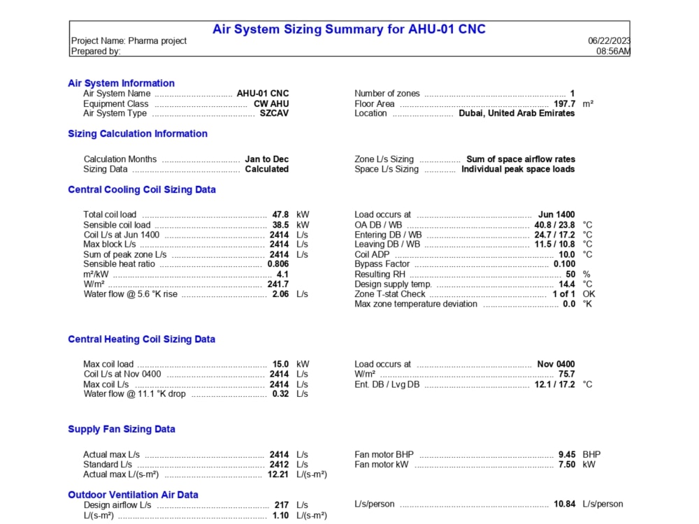 Heat Load Calculations Using Hap Or E20 Sheet Upwork 9377