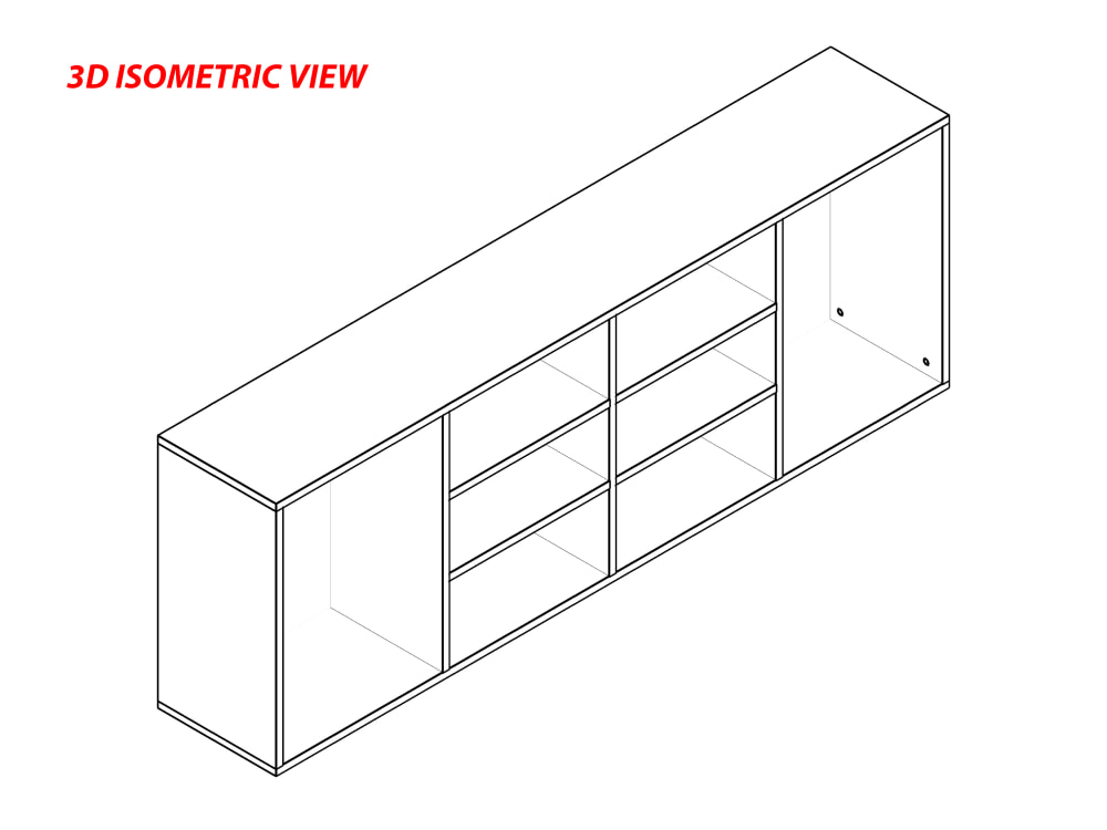 Custom furniture design and technical drawing Upwork