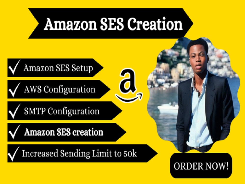 Amazon ses sending limit increase aws account creation smtp setup Upwork