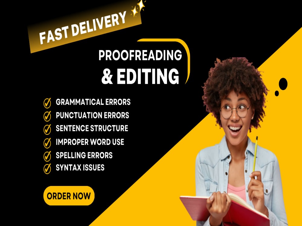 Professional editing/proofreading and grammar check of your writing