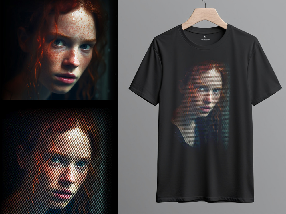 Halftone raster photos, eliminating black background Upwork