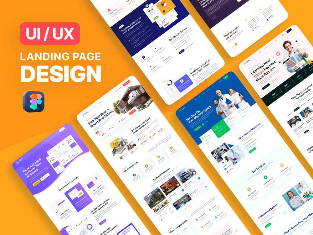 Figma website design, ui ux design, website ui design, figma design ...