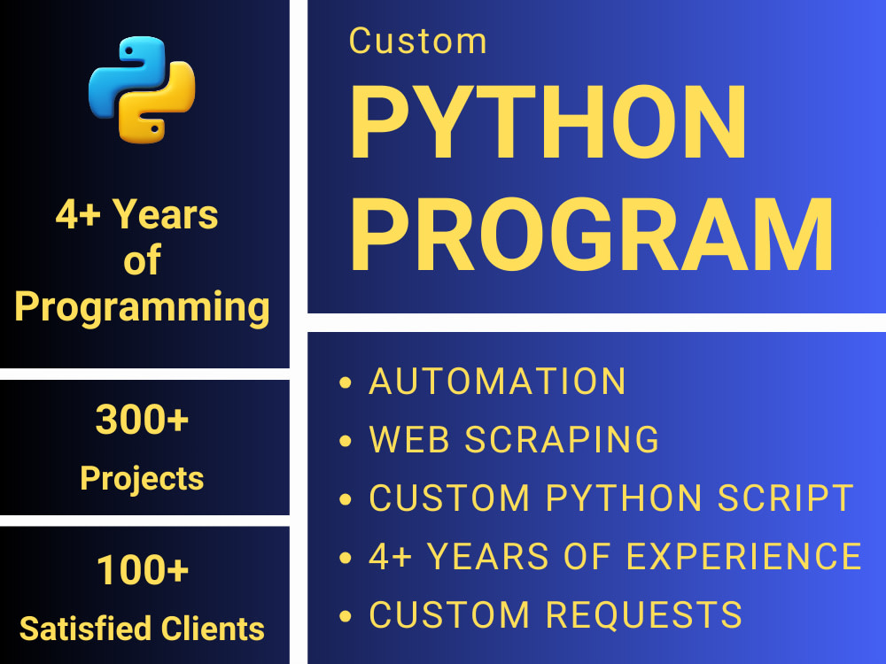 Custom Python Program Or Python Script For Your Unique Needs Upwork custom-python-program-or-python-script-for-your-unique-needs-upwork