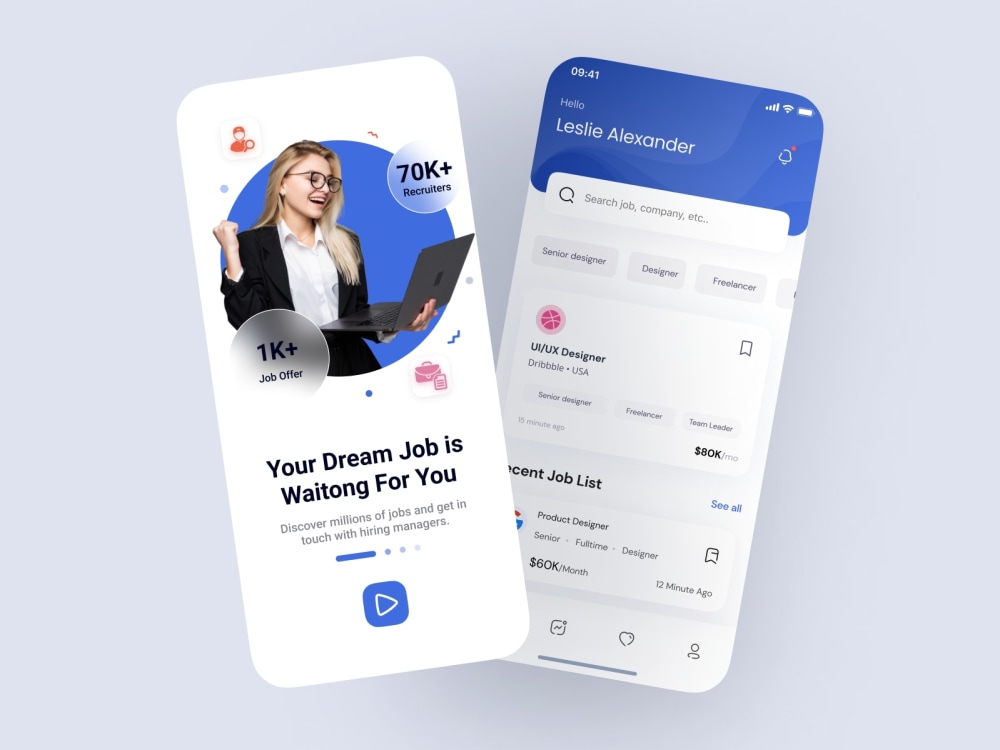 Attractive mobile ui ux design or app ui ux design in Figma | Upwork