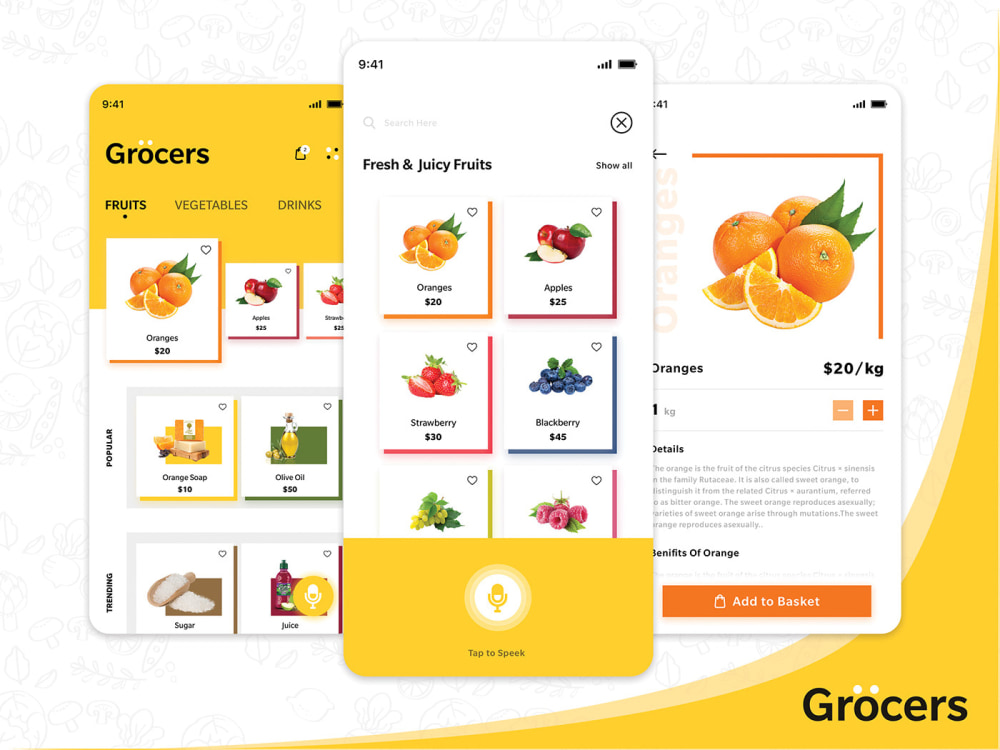 A grocery application like Kroger Instacart Walmart Grocery. Upwork