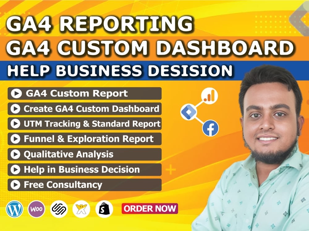 Ga4 custom dashboard report Upwork