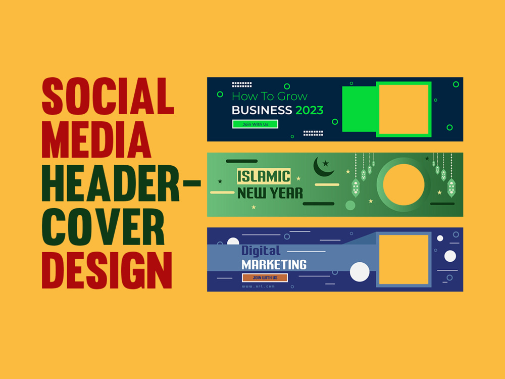 Create facebook cover linkedin banner and youtube thumbnail Upwork