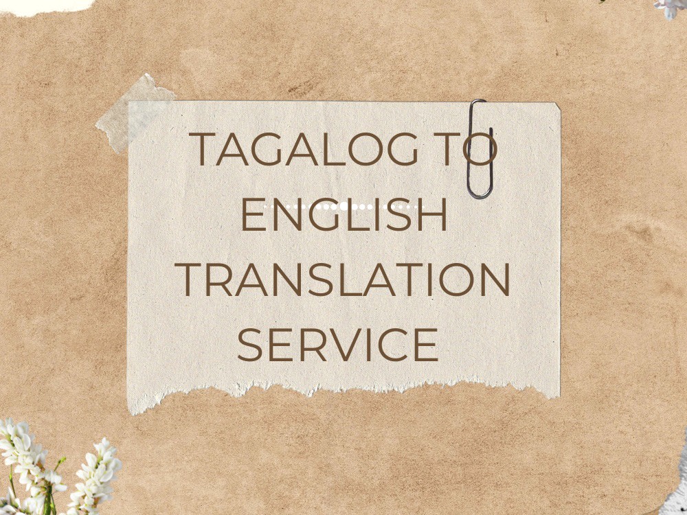Tagalog to English Translations Upwork