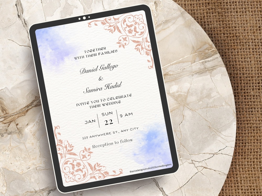 A beautiful Digital Wedding Invite ready to send to your guests. | Upwork