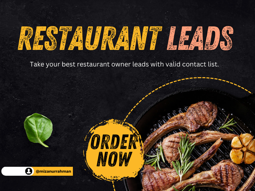 Restaurants owners valid contact list Upwork