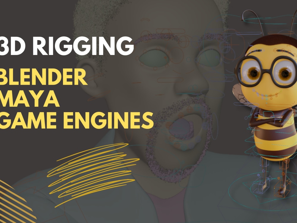 Rigging for 3d character in maya or blender | Upwork