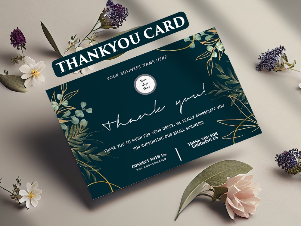 A modern Thankyou Card Design Graphic Design Thankyou Card Upwork