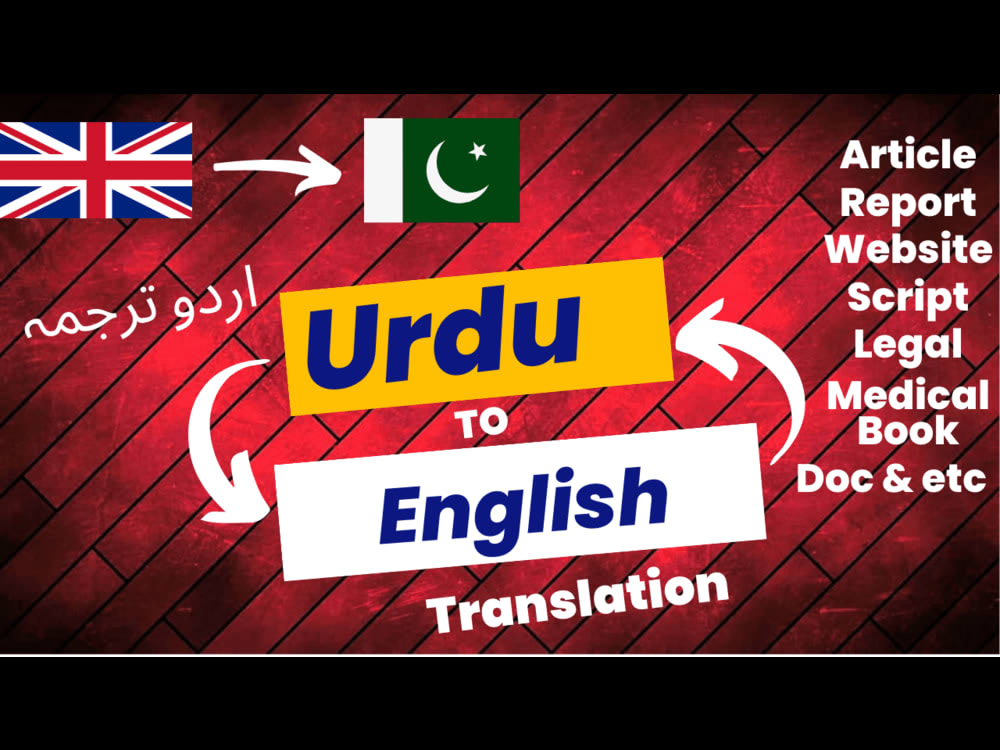 Urdu to English English to Urdu translation and proofreading Upwork