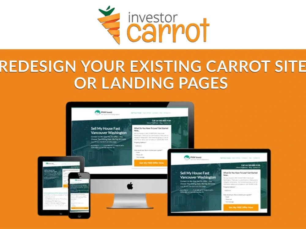 Investor Carrot Real Estate Agent and Investor Full Website Design Upwork