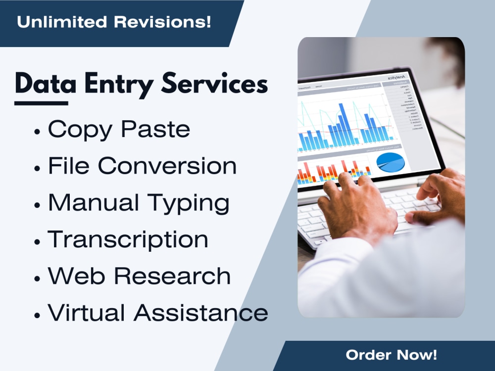 Data Entry, Transcription, Manual Typing, and  Research Services