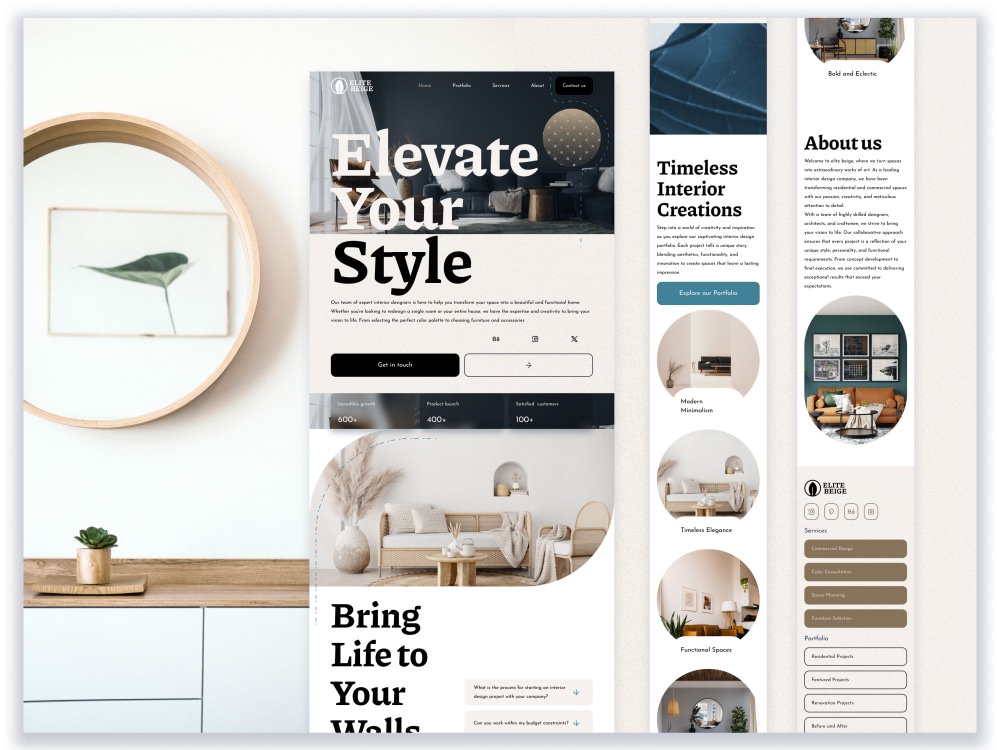 Immersive responsive landing page in Figma | Upwork