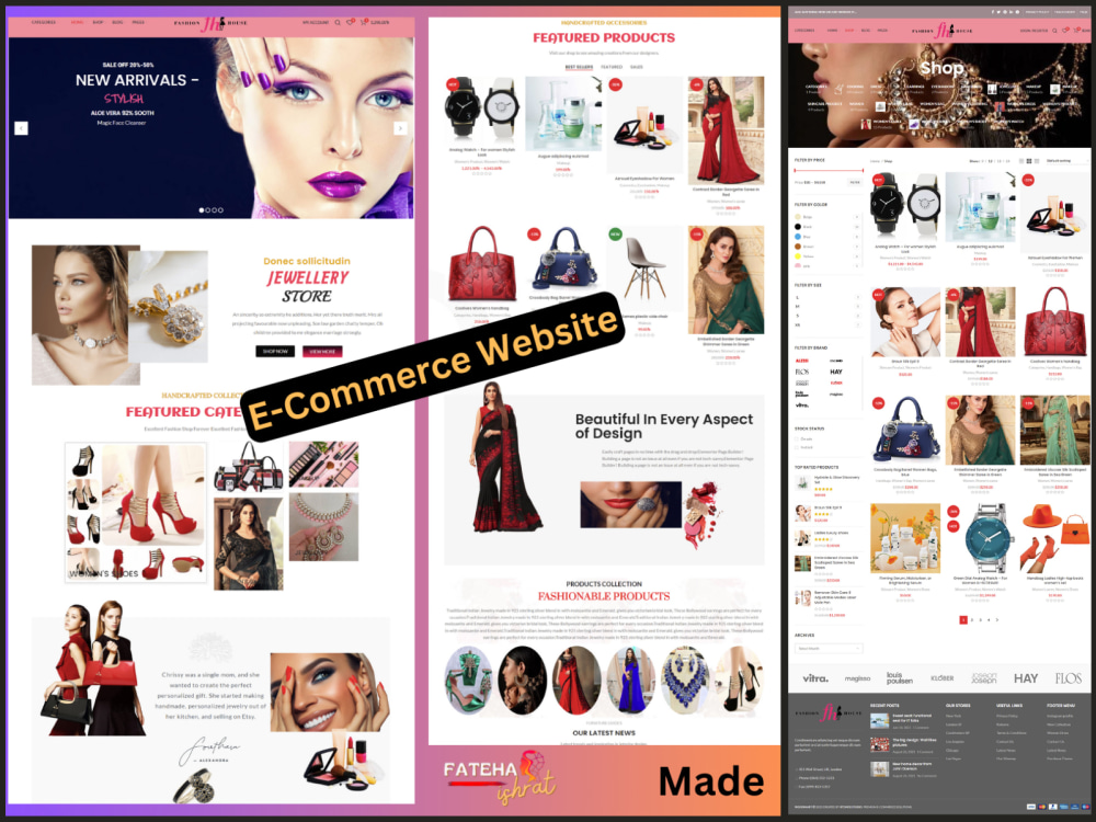 Design, redesign wordpress ecommerce website by woocommerce online ...