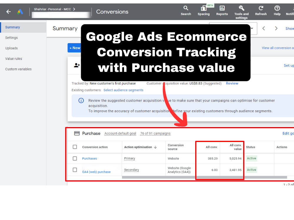 Fix or setup google ads conversion tracking for purchase and lead event ...