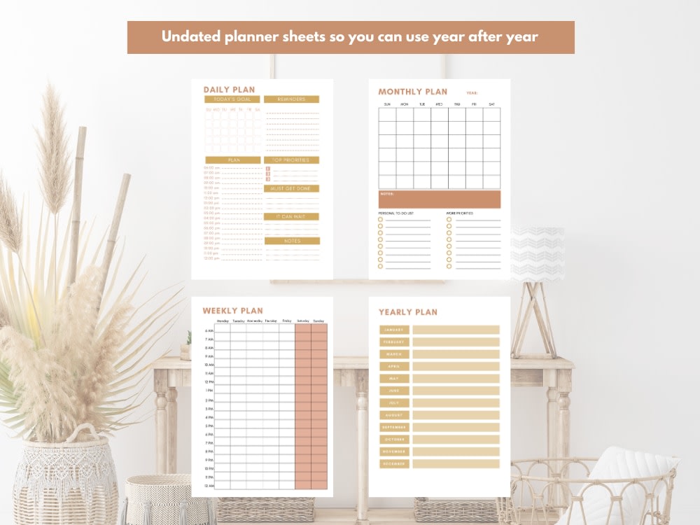 Over 20 printable planner pages in PDF format. | Upwork