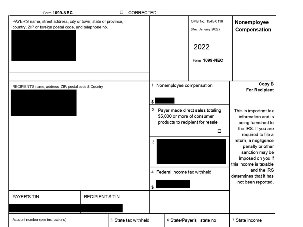 US Tax filing 1099 Electronic filing due Jan 31 Upwork