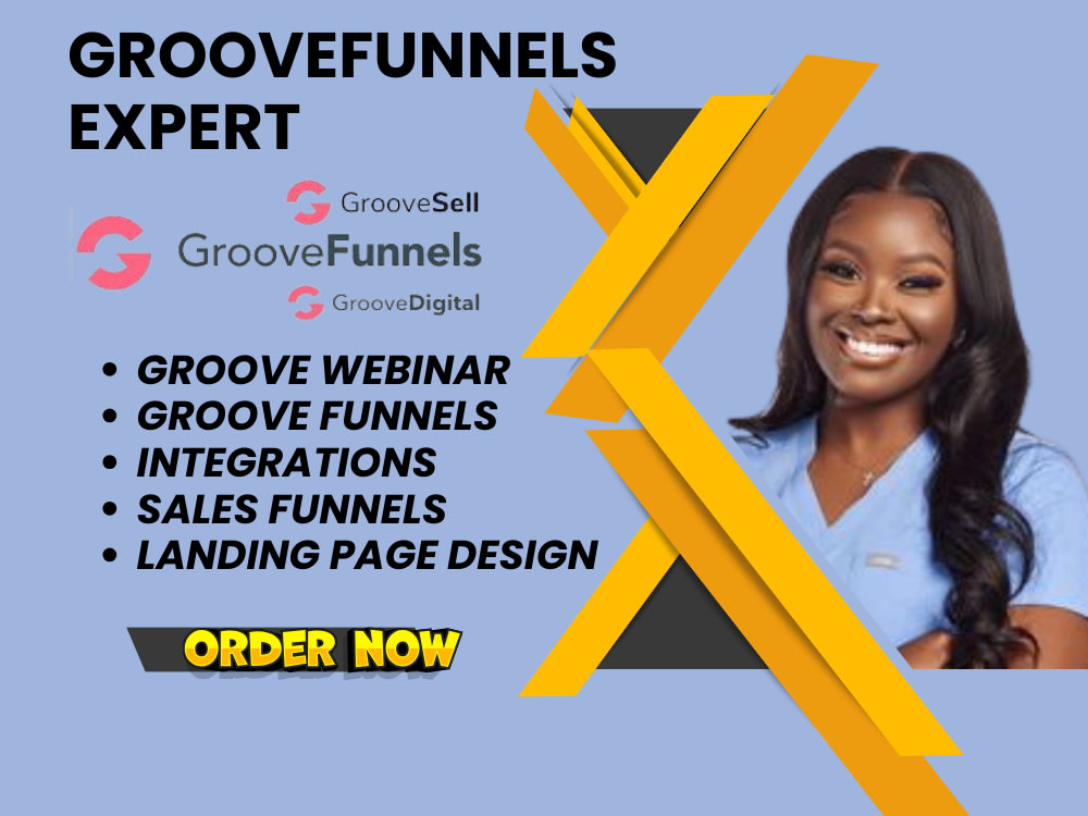 A professional Groove Funnels landing page, Groove Funnels website Upwork