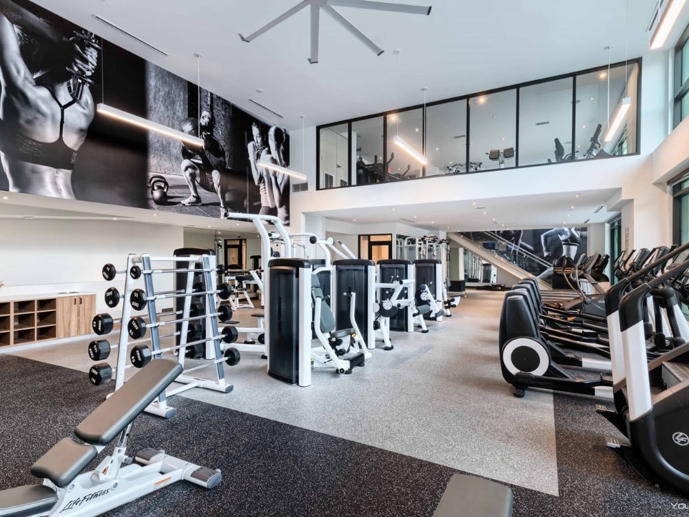 Realistic gym cgi interior design, 3d fitness interior with 3d ...