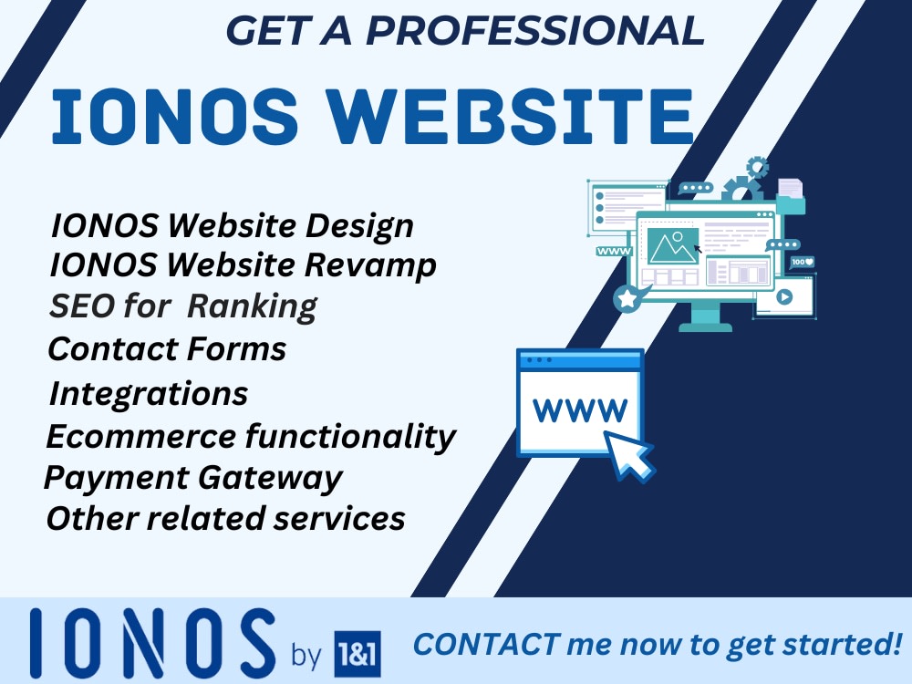 A professional IONOS Website Design/ Revamp. IONOS SEO IONOS