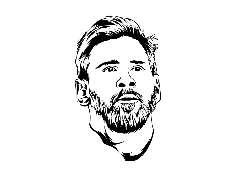 Awesome a detailed vector art portrait black and white | Upwork