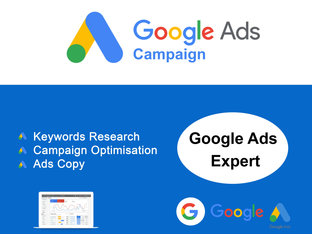 Google Ads Campaign Setup, Keyword Research and Ads Creations Upwork