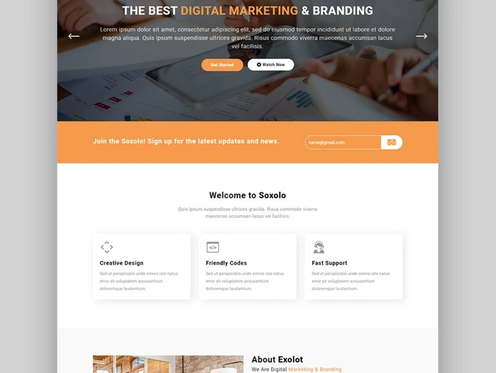 Responsive landing page using HTML5 and CSS3 | Upwork image.