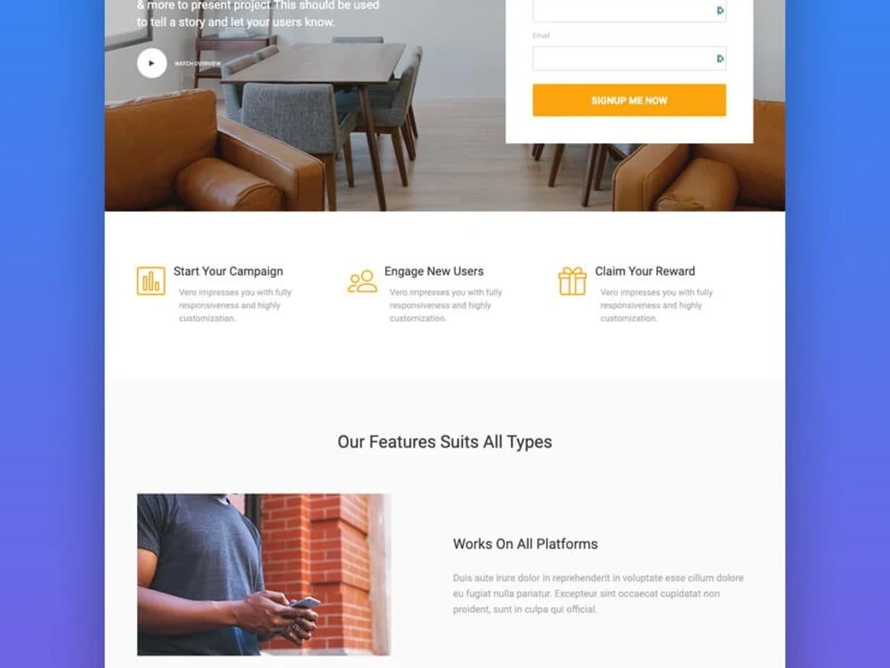 Responsive landing page using HTML5 and CSS3 | Upwork