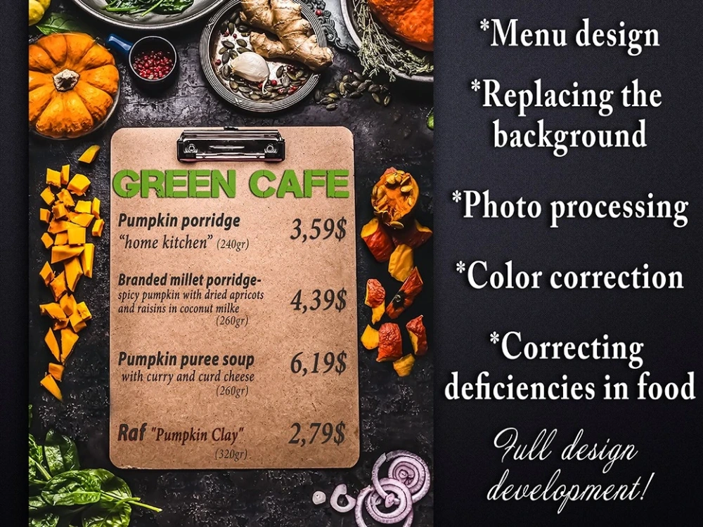 Menu design for restaurant | Upwork