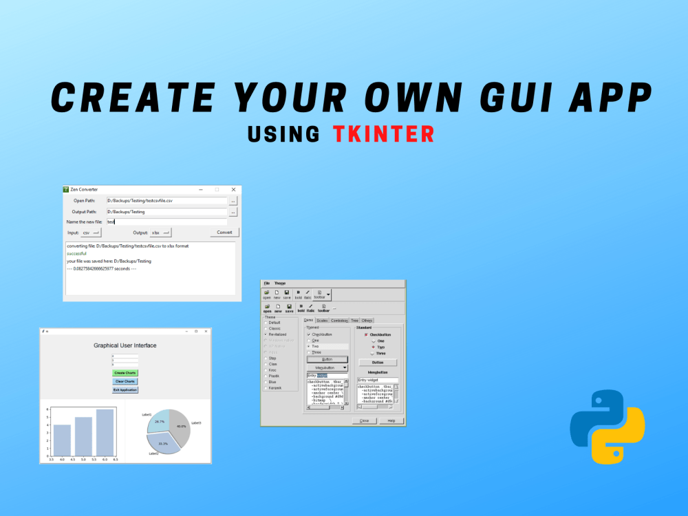 A custom python GUI app created with tkinter | Upwork