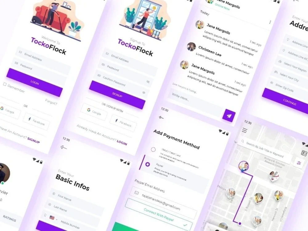 Fantastic clean, simple,minimal mobile app ui and ux for your product ...