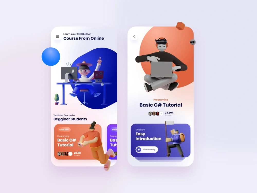 Fantastic clean, simple,minimal mobile app ui and ux for your product ...
